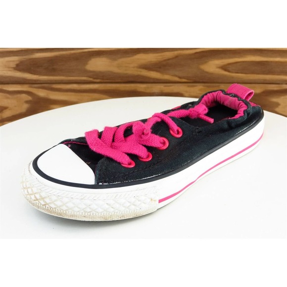 Converse All Star Toddler Girls 11.5 Medium Black Low Top Fabric 646860F - Picture 1 of 6